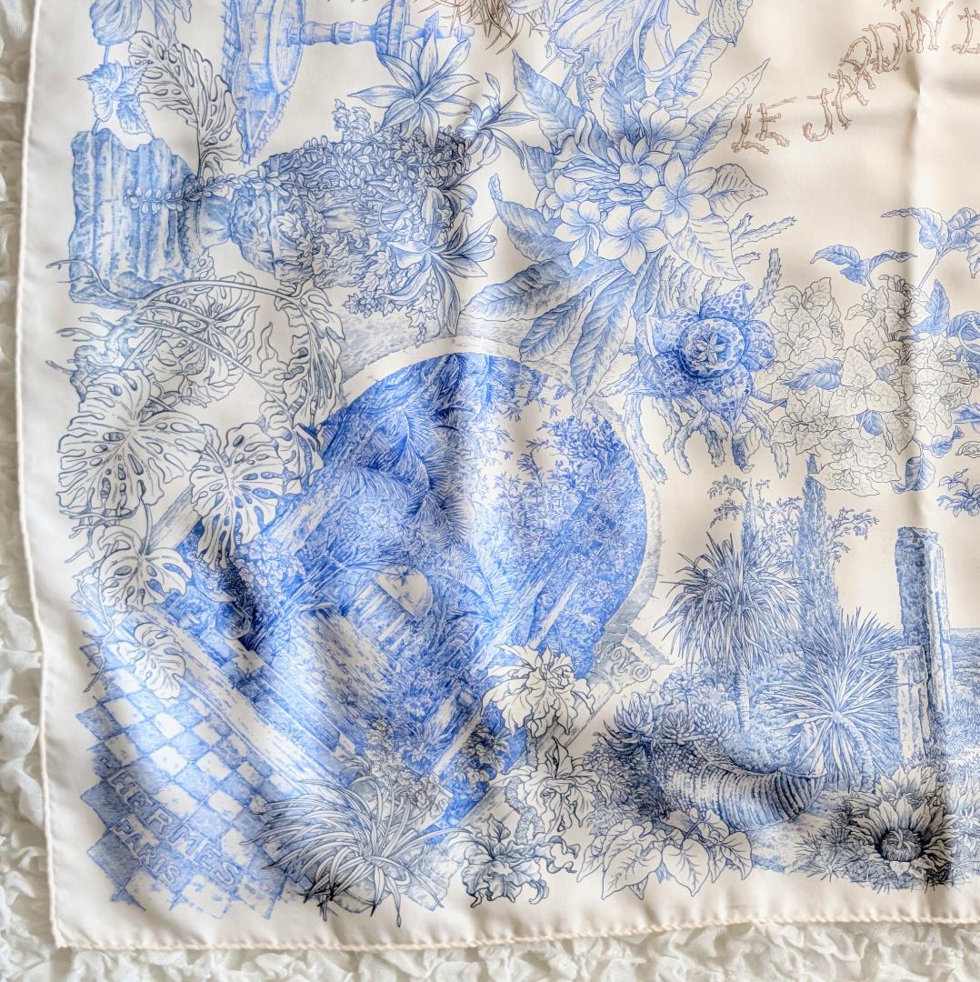 エルメス カレ90 Le Jardin de Leila レイラの庭 シルク