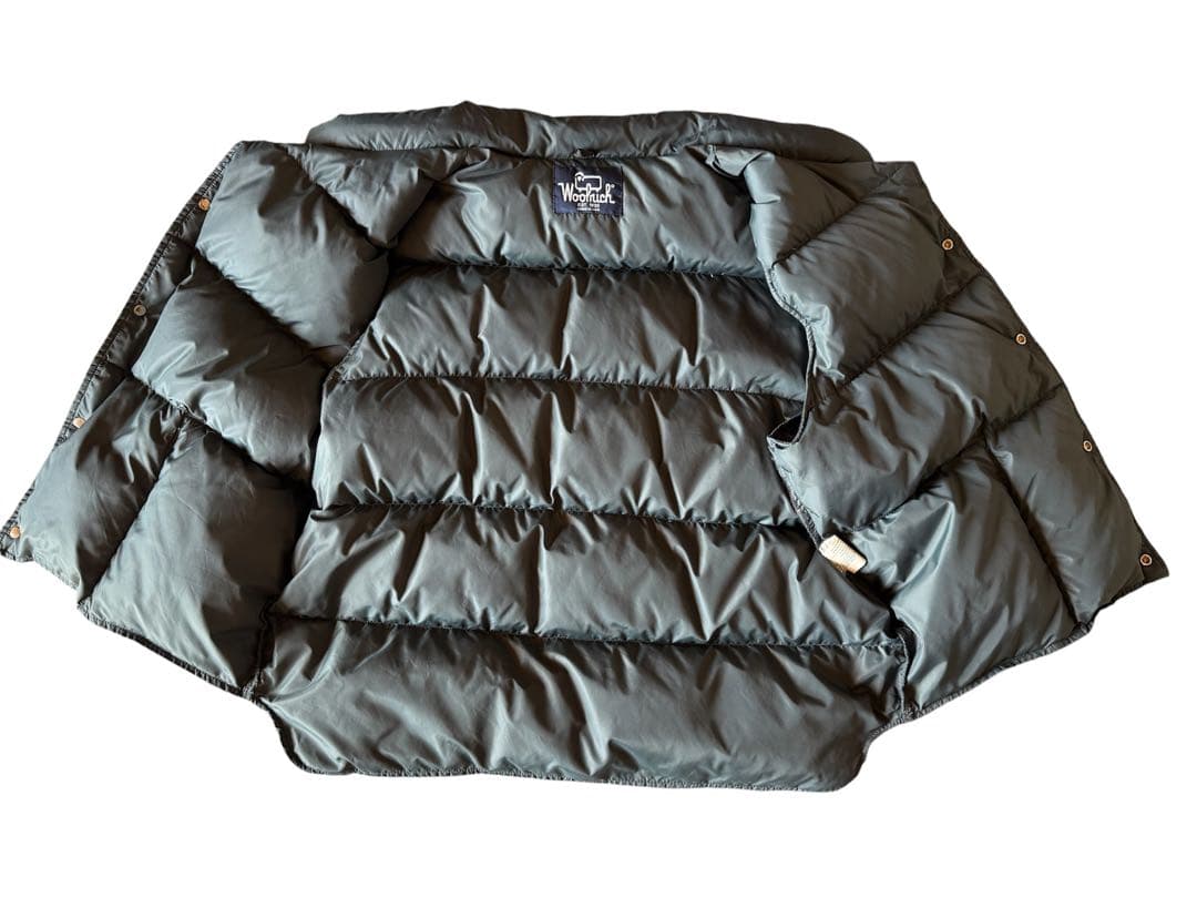 【美品】80s Woolrich グレー ダウンベスト L