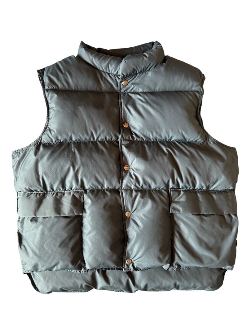 【美品】80s Woolrich グレー ダウンベスト L