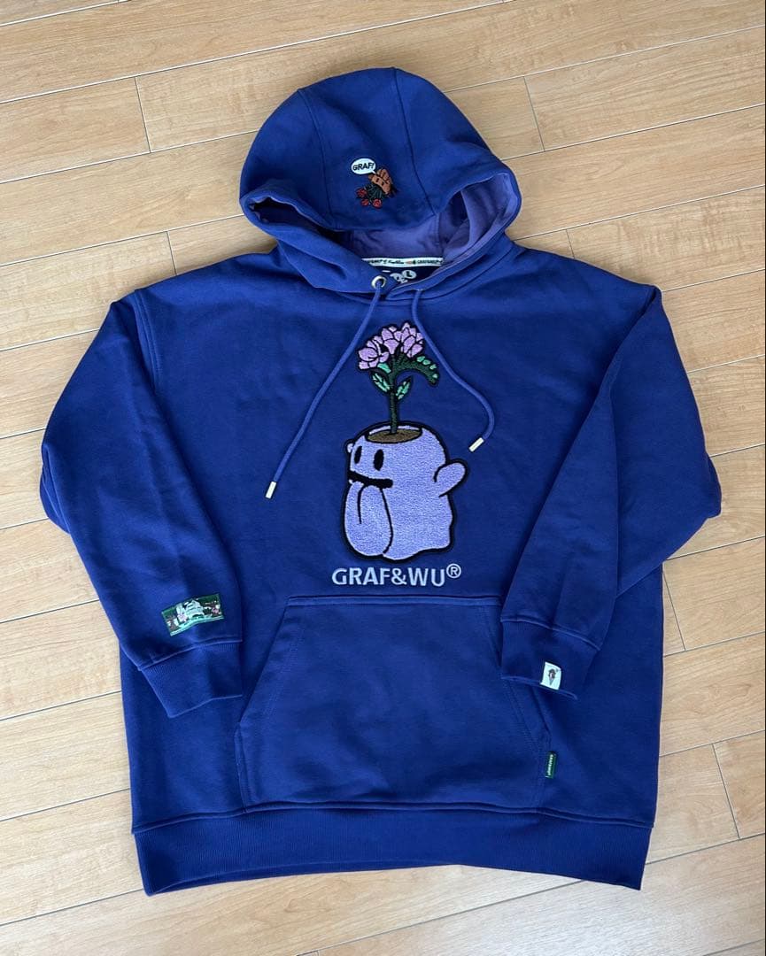 GRAF&WU 1ベロ ゴースト 裏起毛 プルパーカー
