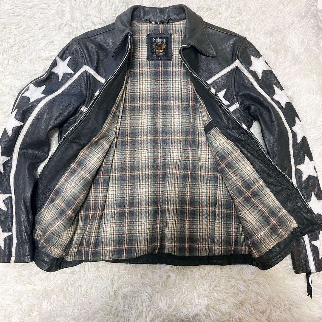 希少　ショット Schott ジャケット 星柄レザー　ライダースジャケット