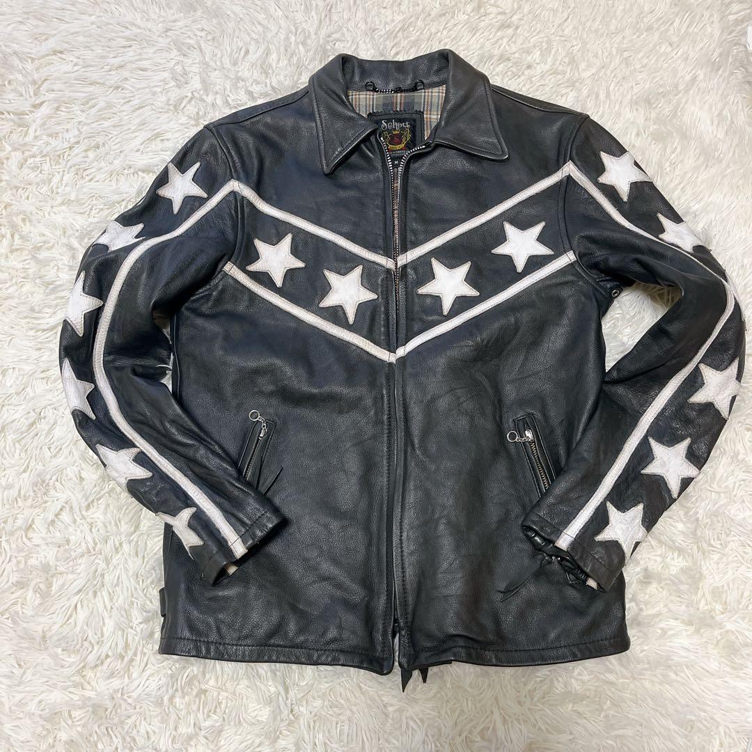 希少　ショット Schott ジャケット 星柄レザー　ライダースジャケット