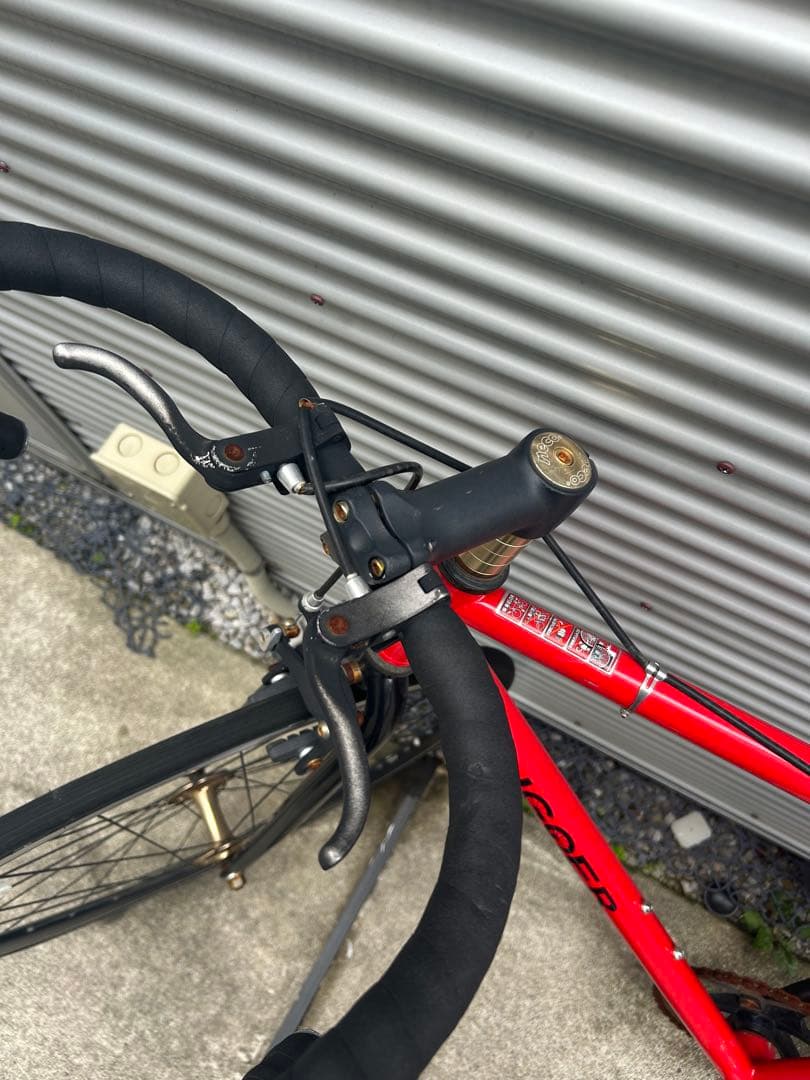 レッド ピストバイク 700C ドロップハンドル
