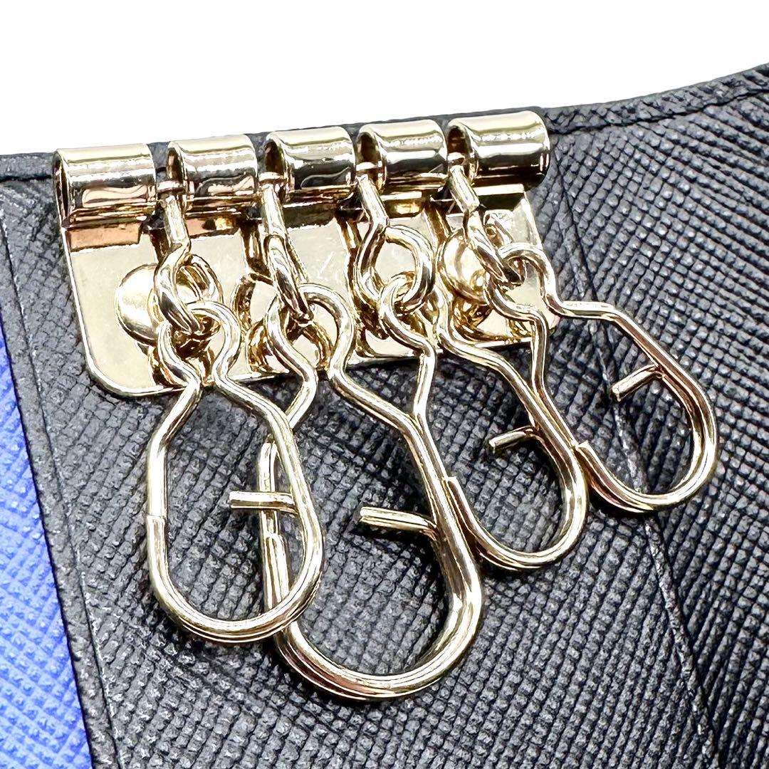 未使用✨Paul Smith スミシーハート キーケース 4連 本革 ブラック