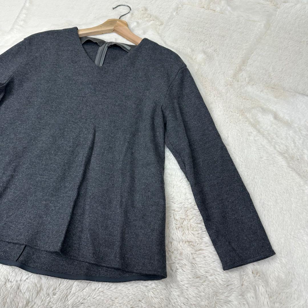✨美品✨セオリーリュクス SAMARA 圧縮ウール Vネック プルオーバー 濃灰