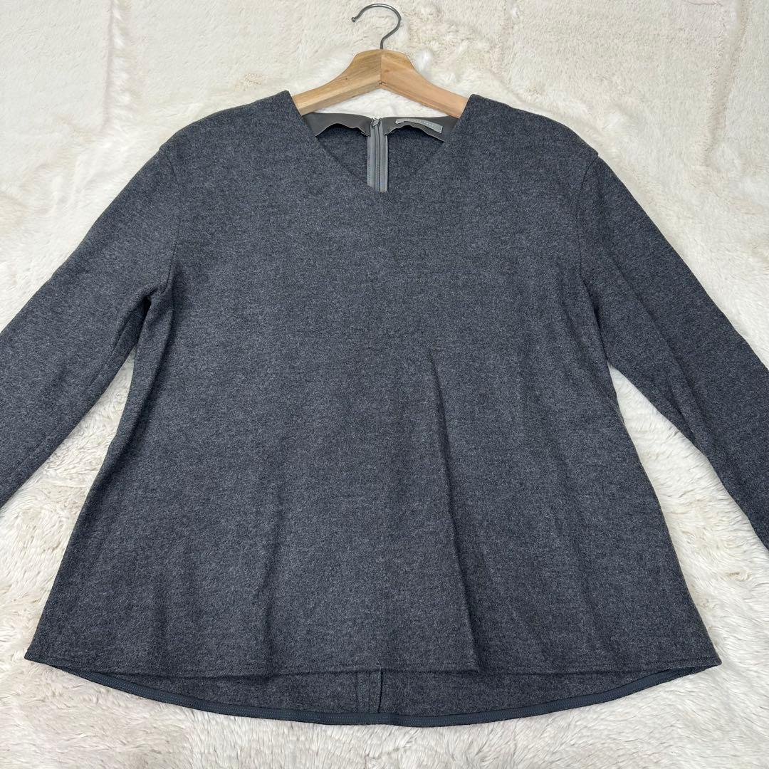 ✨美品✨セオリーリュクス SAMARA 圧縮ウール Vネック プルオーバー 濃灰