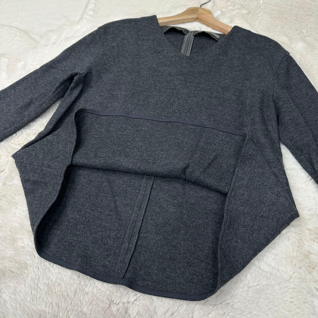 ✨美品✨セオリーリュクス SAMARA 圧縮ウール Vネック プルオーバー 濃灰