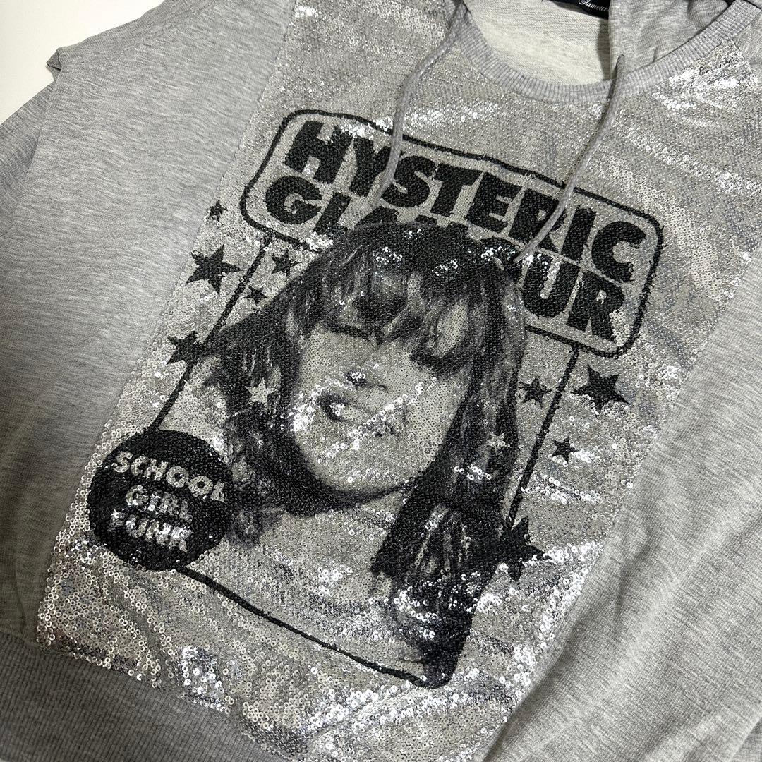 HYSTERIC GLAMOUR ヒス スパンコール パーカー Y2K