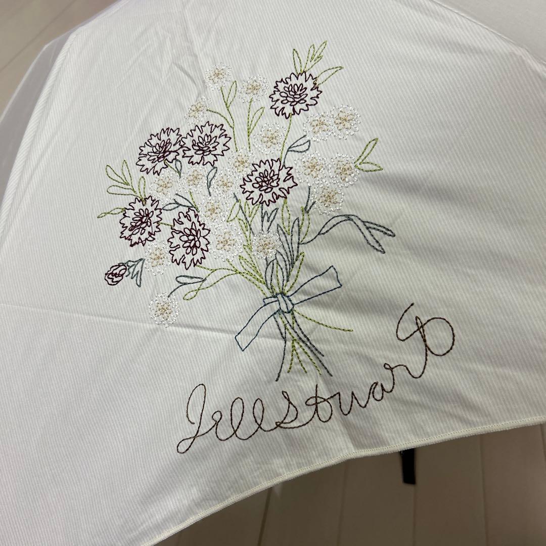 最終☆JILLSTUART☆折畳日傘 花柄 刺繍 遮熱・遮光　新品