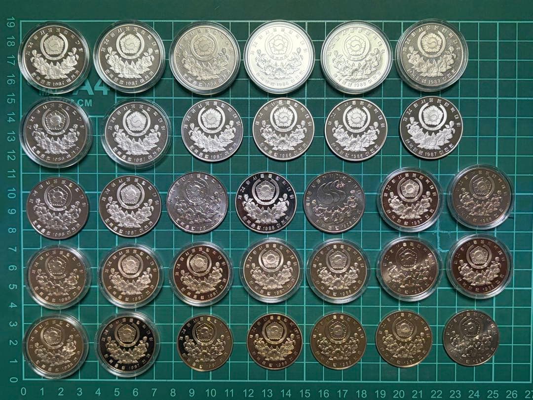 韓国 硬貨　ソウルオリンピック　ソウルアジア競技大会記念など 33枚まとめ