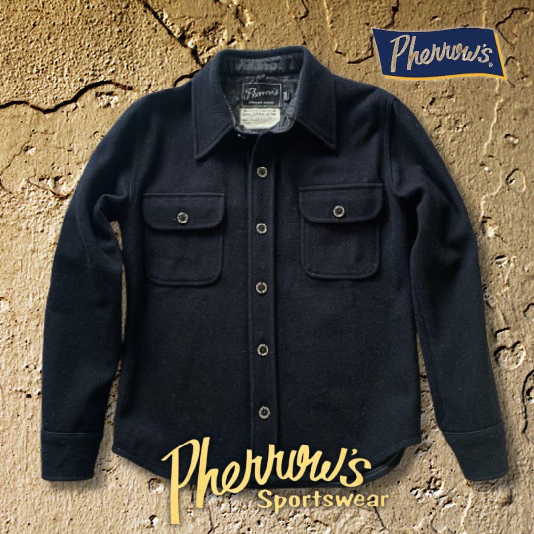 『人気◎』Pherrow's （フェローズ)ウールメルトンCPOシャツジャケット