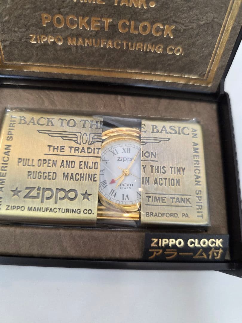 【未使用品】ZIPPO ポケットクロック ゴールド 箱付き