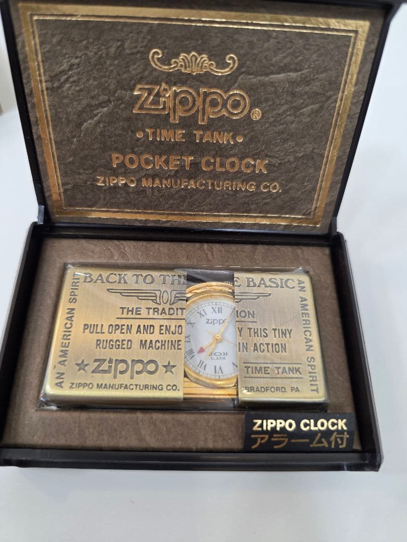 【未使用品】ZIPPO ポケットクロック ゴールド 箱付き
