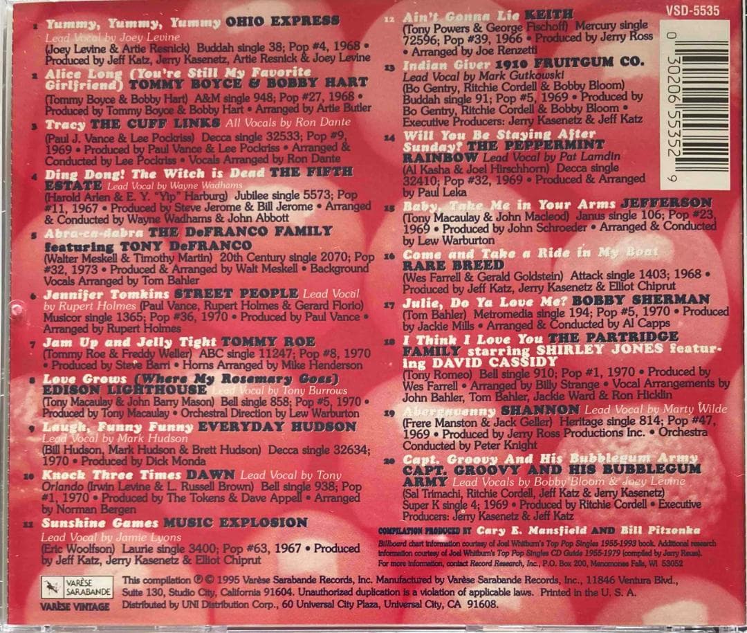 Bubblegum Classics Vol.1-4【4枚】【ソフトロック】