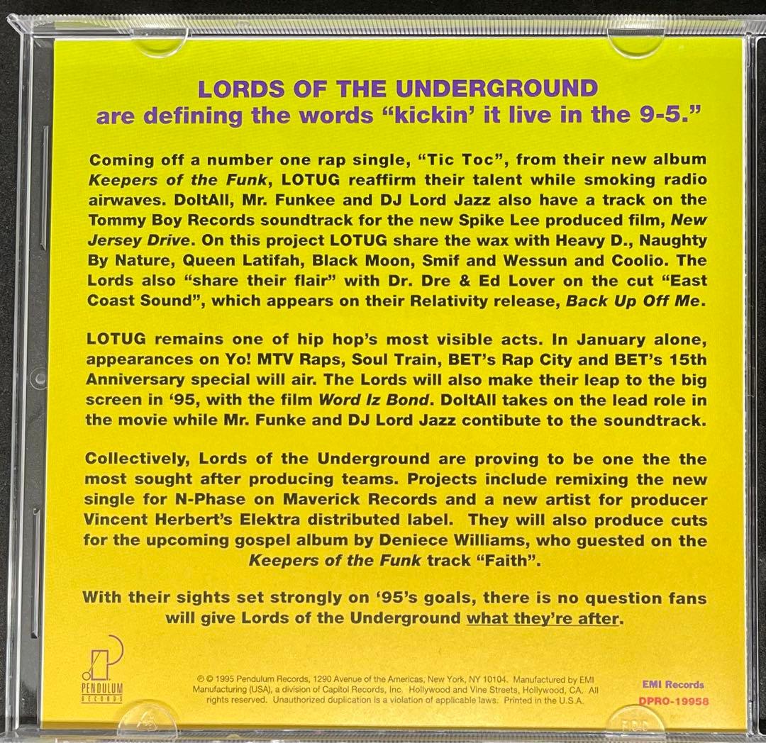 洋楽 LORDS OF THE UNDERGROUND/WHAT I'M.../CDS