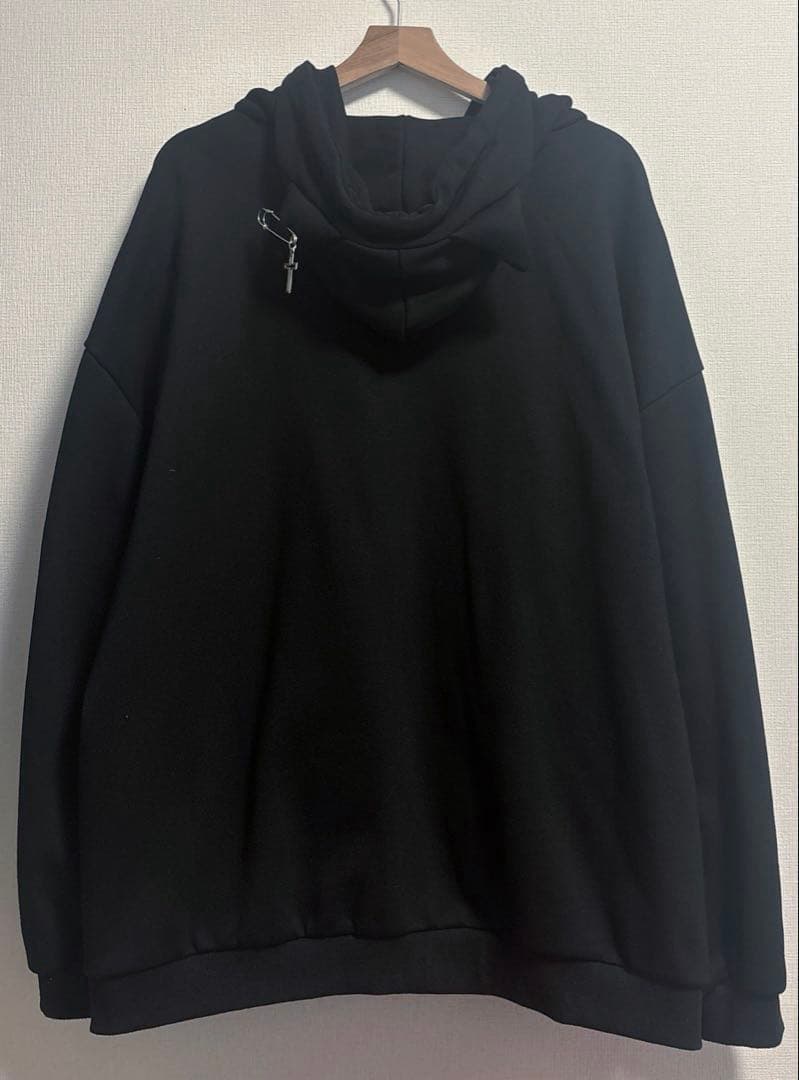 【ヴォルカン＆アフロダイティ】ネコ耳ロゴZIPパーカー BLACK/L