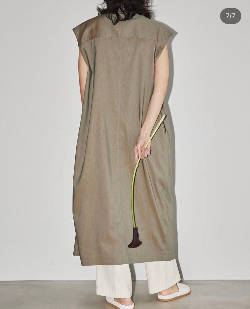 todayful 2waycollar Long Vest ロング ベスト