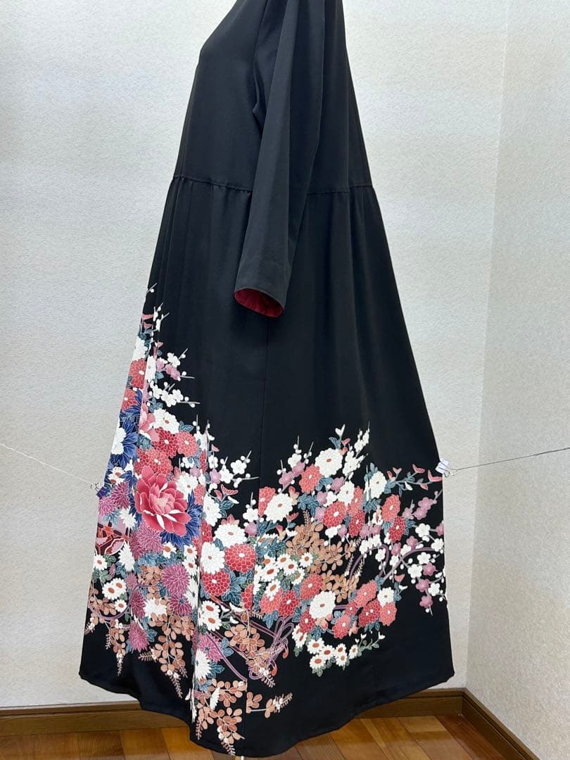 着物リメイク　留め袖ワンピース　Mサイズ