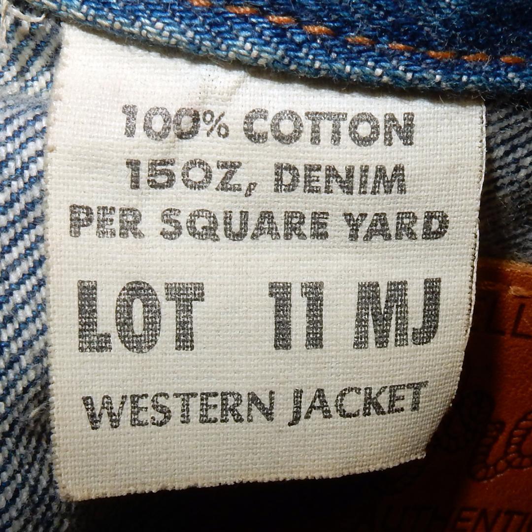 Wrangler 15OZ,DENIM LOT 11 MJ サイズM　日本製