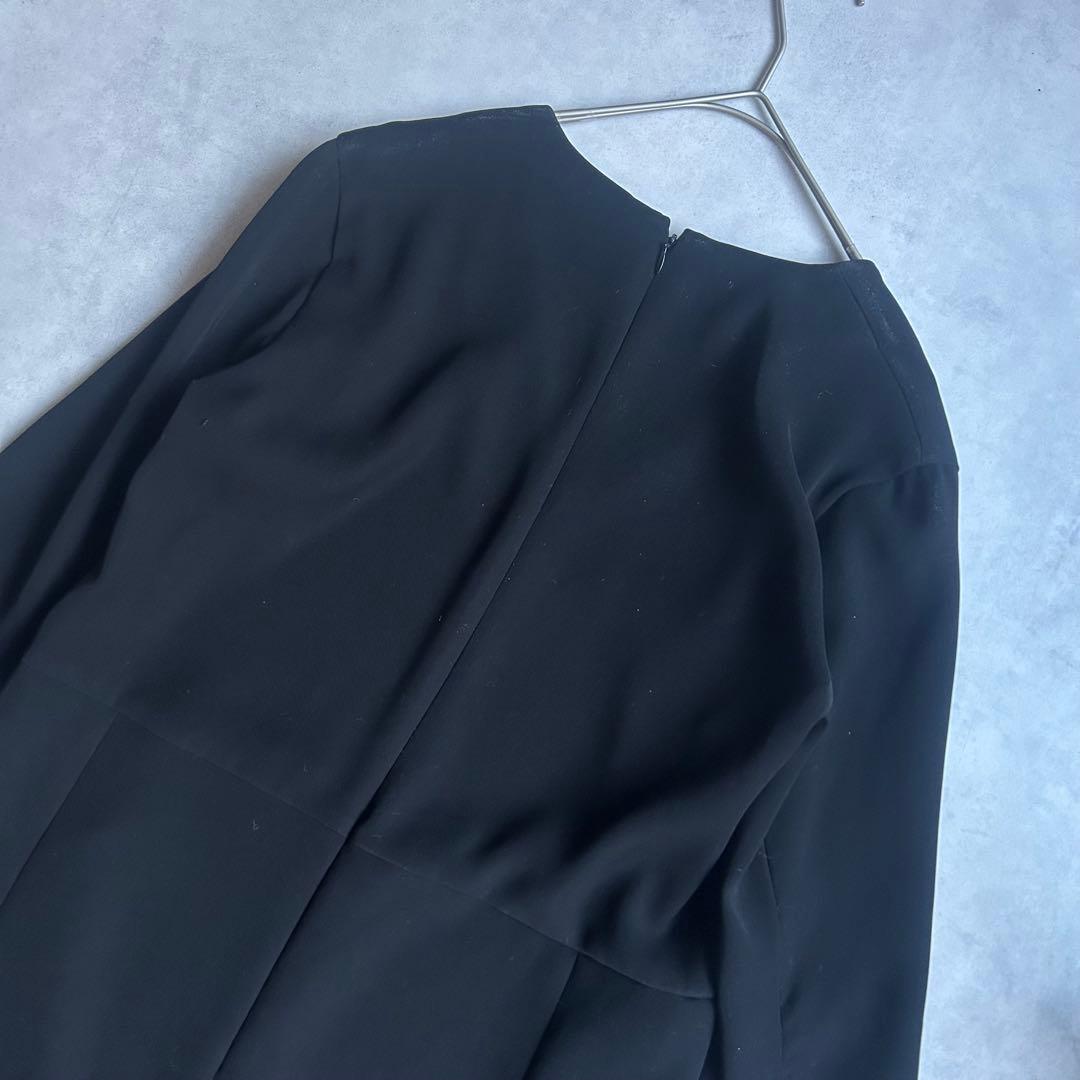 ヨーコチャン REYC フォーマルワンピース バイカラー ロング 黒