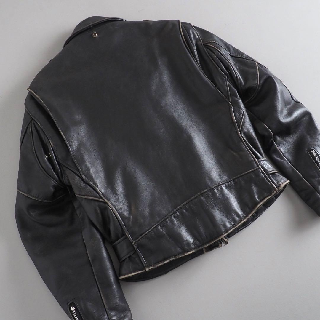 Schott　618　size40　ダブルライダースジャケット　ブラック　古着