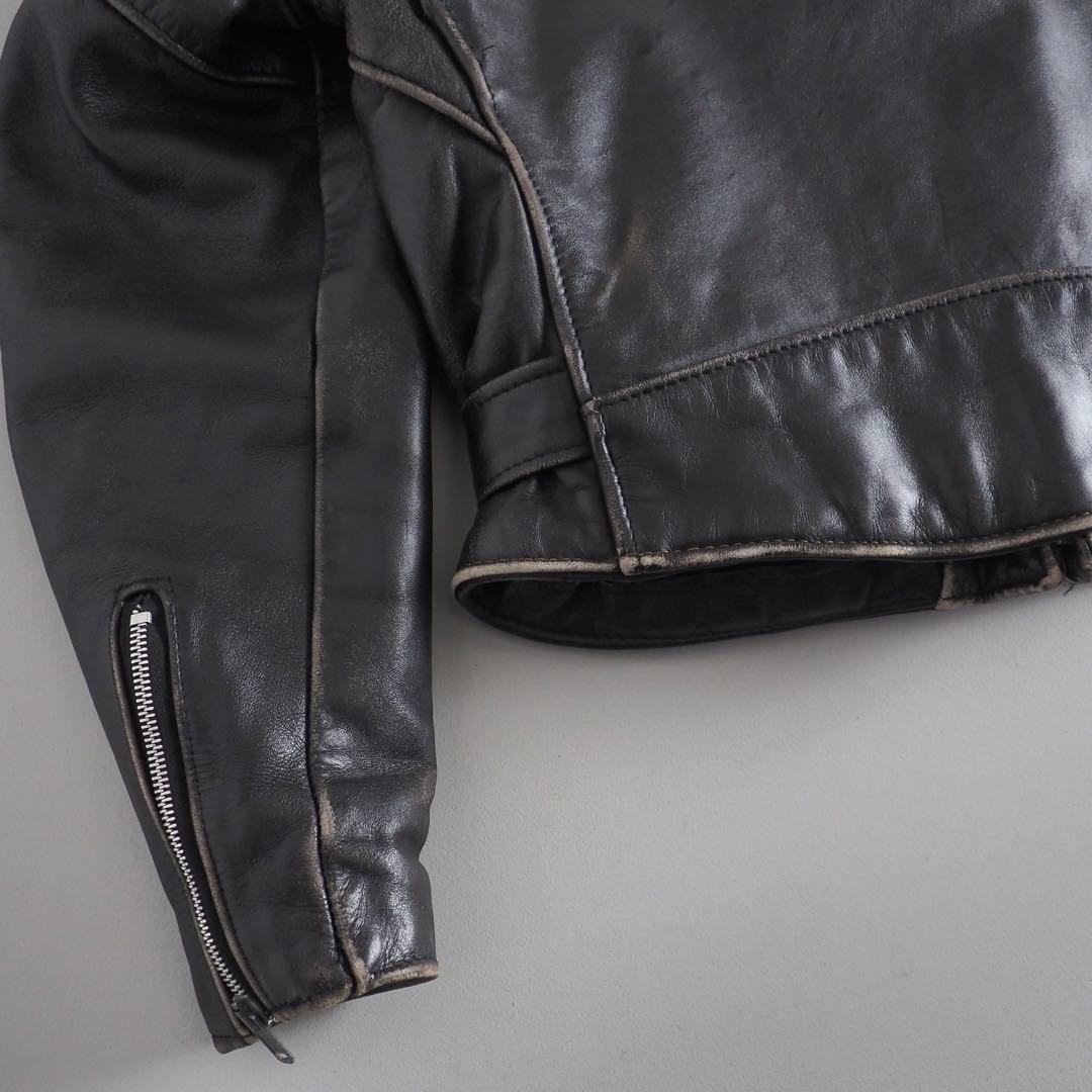Schott　618　size40　ダブルライダースジャケット　ブラック　古着