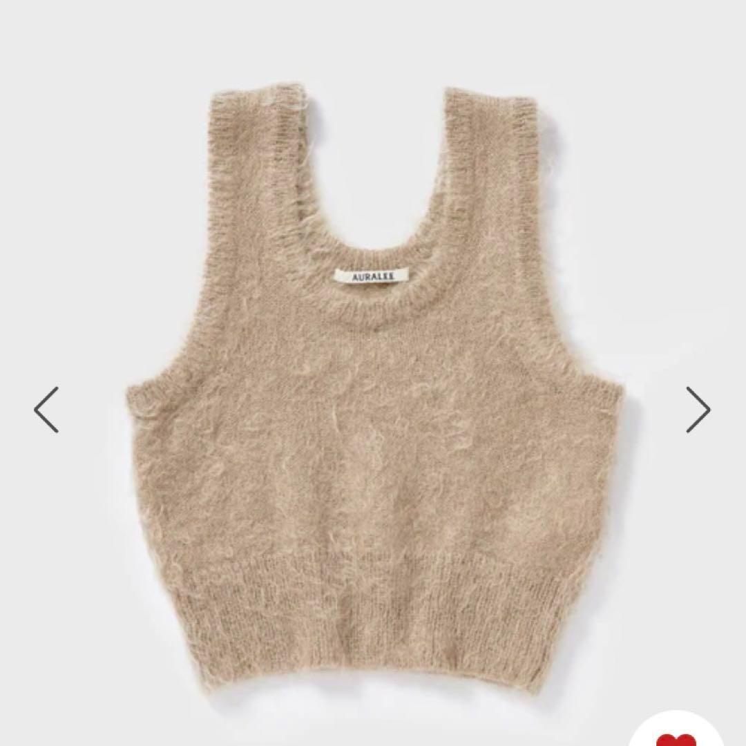 オーラリー　KID MOHAIR KNIT TANK キッド　モヘア　ベスト