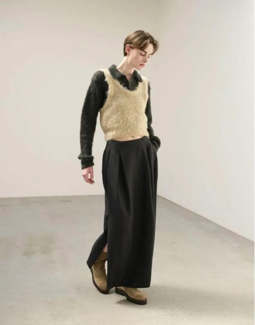 オーラリー　KID MOHAIR KNIT TANK キッド　モヘア　ベスト