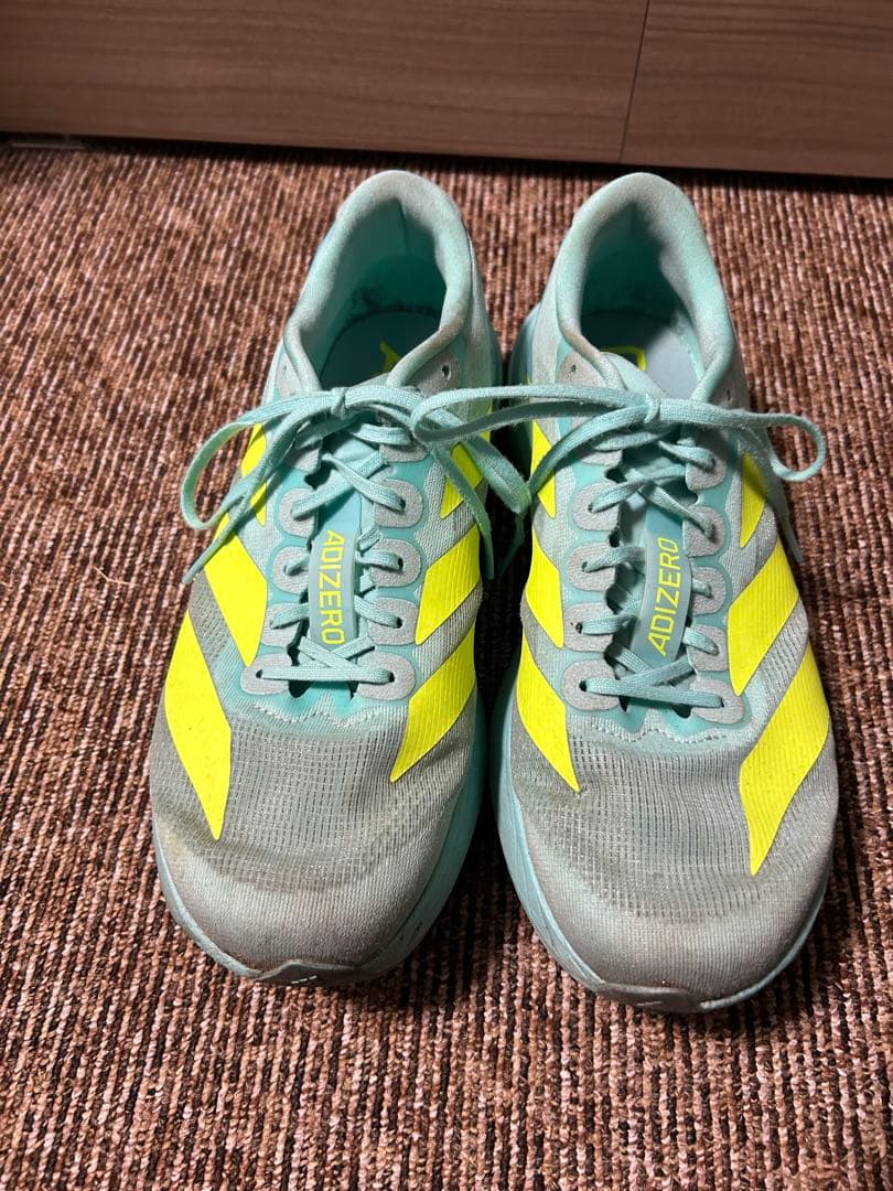 adidas ADIZERO EVO SL 27.5cm ライトブルー/イエロー