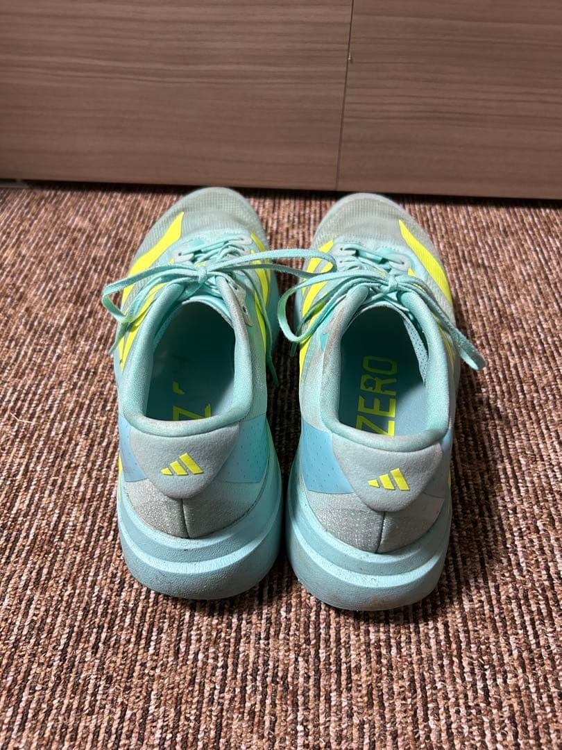 adidas ADIZERO EVO SL 27.5cm ライトブルー/イエロー