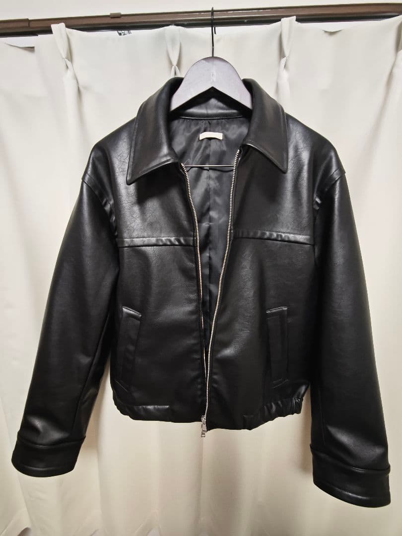 wym ARTIFICIAL GRAIN ZIP BLOUSON 黒 Ｍ 美品