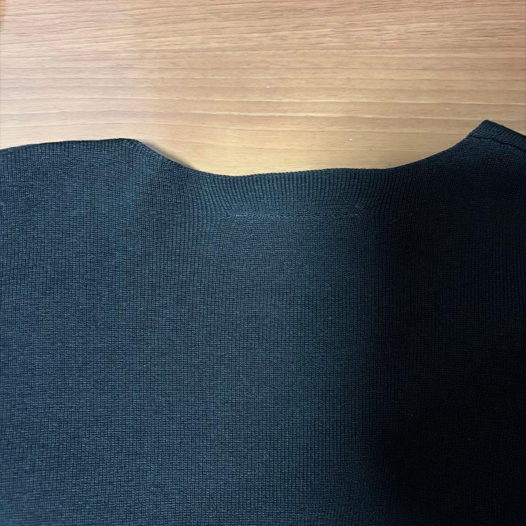 【美品】ビアズリー　ブラックニットベスト Vネック オーバーサイズ