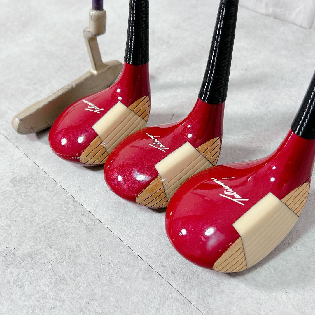 X928 DUNLOP 他 レディース ゴルフ クラブ ハーフセット 黄赤 くま