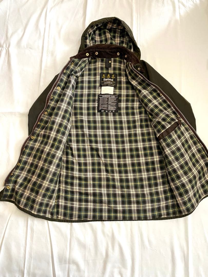 【美品】ライナー&フード付き80sヴィンテージBarbour ゲームフェア 36