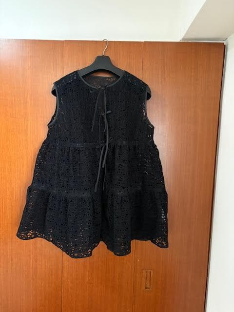 未使用 Yori フロッキー レース ティアード ベスト 定価2万7500円