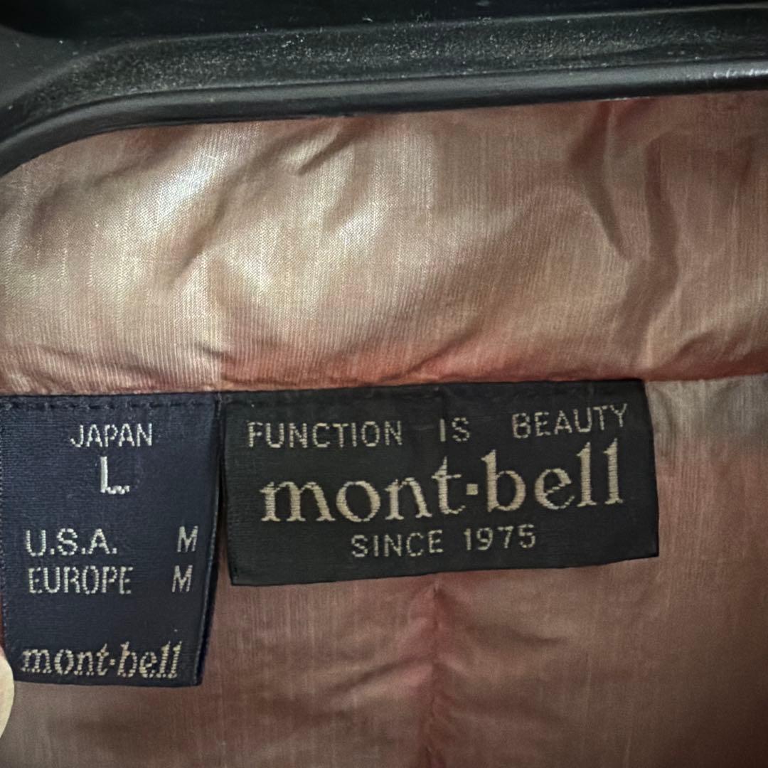 mont-bell モンベル 半袖ダウンベスト ショートスリーブ L 赤