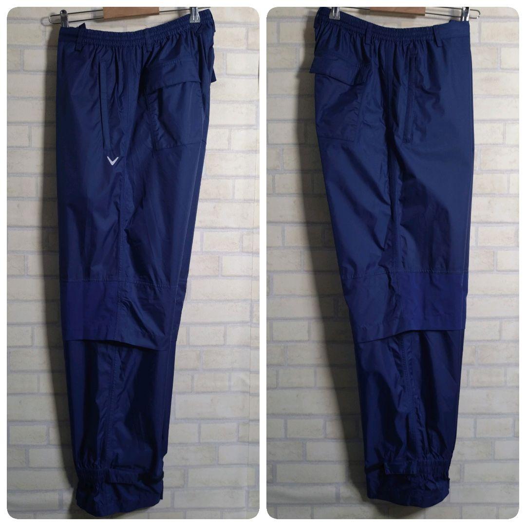 キャロウェイ★裏メッシュ 2WAY ナイロン セットアップ 上下組 紺 L