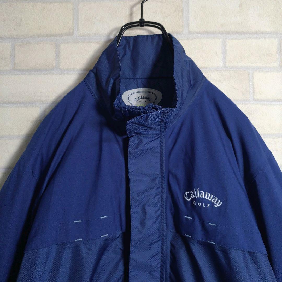 キャロウェイ★裏メッシュ 2WAY ナイロン セットアップ 上下組 紺 L