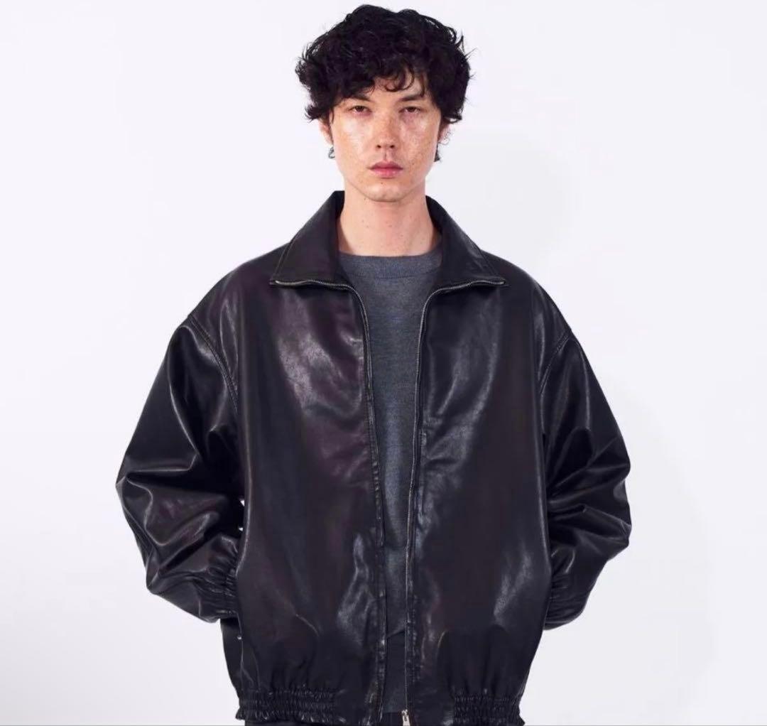サイズ3 ブラックYOKE Carf Leather Truck jacket