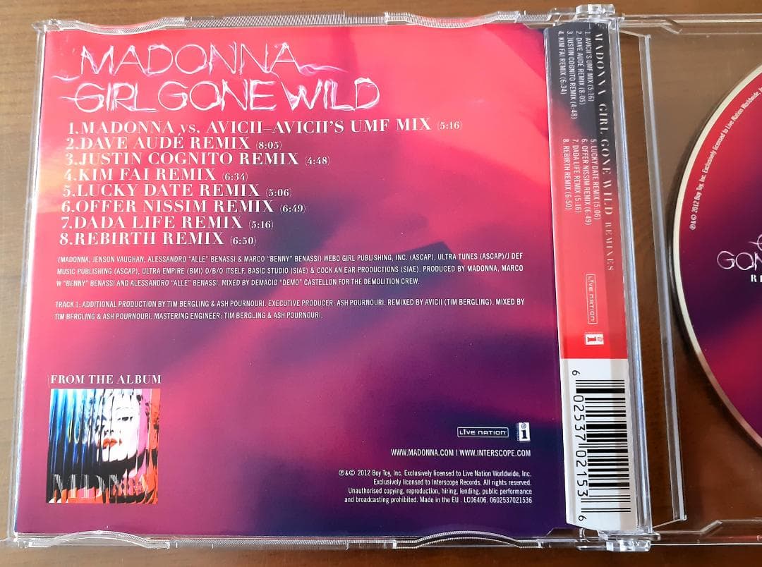 マドンナ　Girl Gone Wild (Remixes)　貴重リミックス集CD