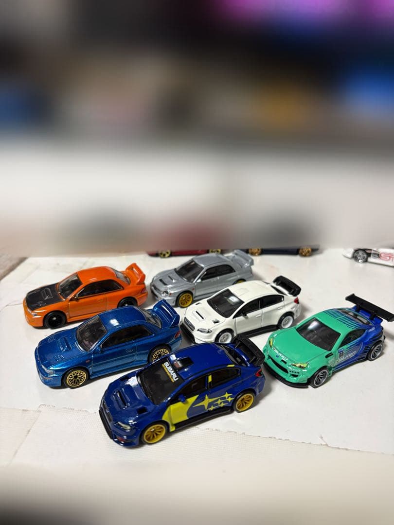 Hot Wheels ミニカー スバルとミツビシ 15台セット
