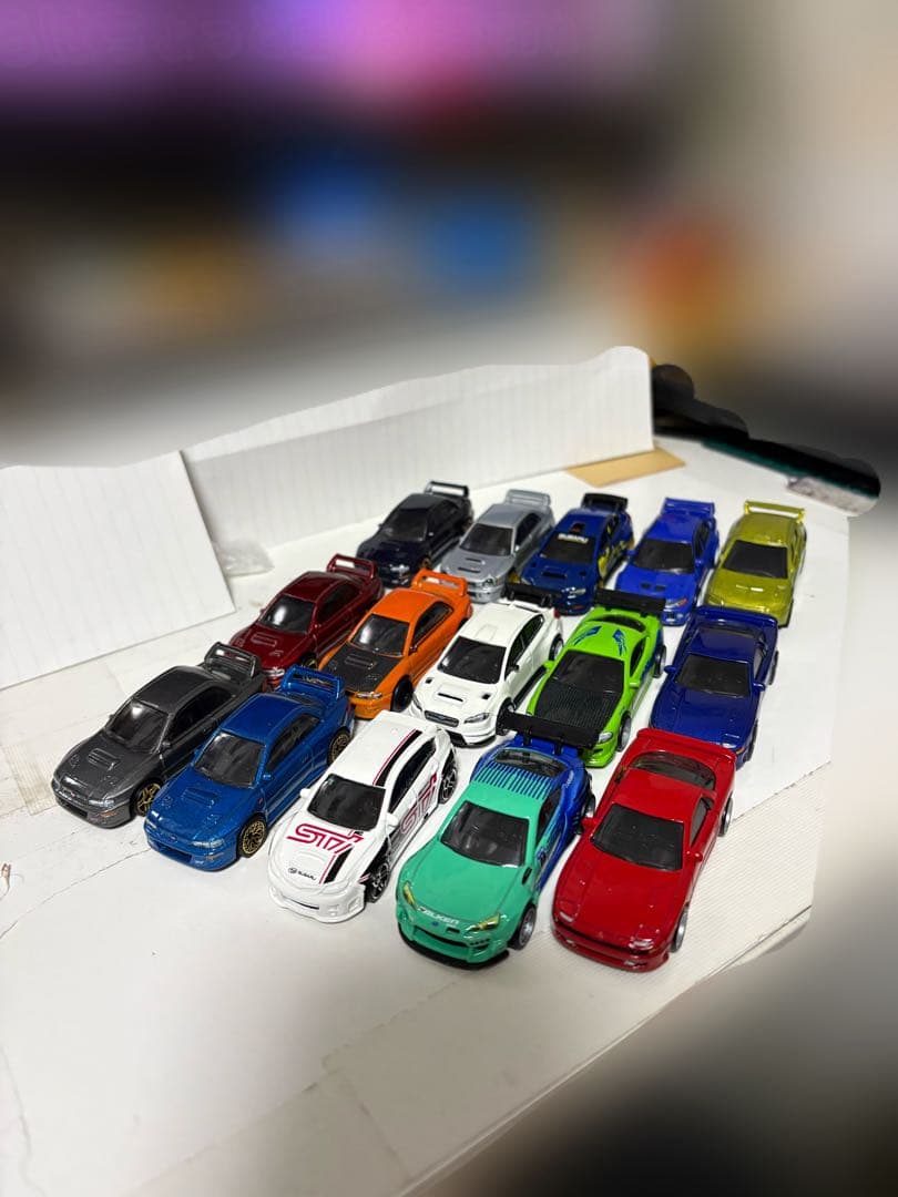 Hot Wheels ミニカー スバルとミツビシ 15台セット
