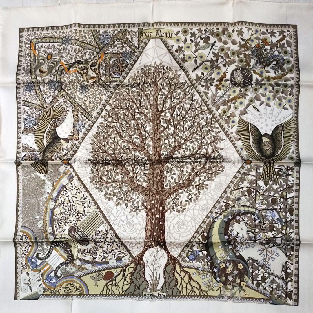 ☘️新品未使用☘️ HERMES カレ90　Axis Mundi 世界の中心軸