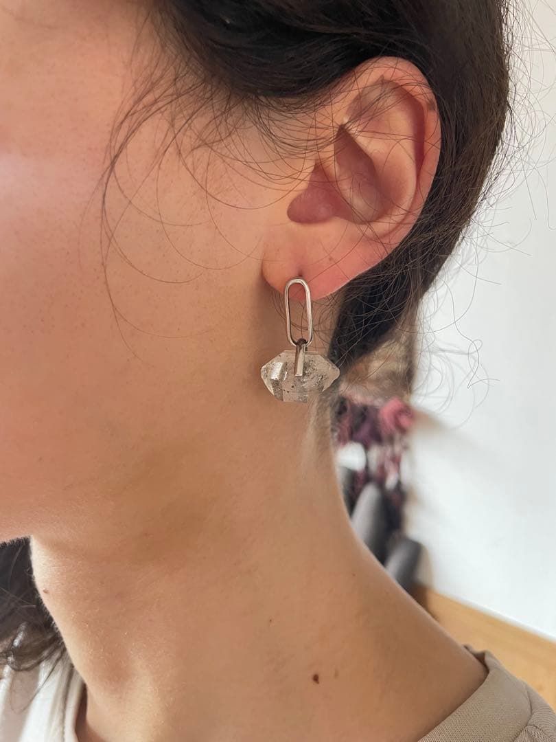 moil シルバークリスタル 片耳ピアス jens so objects
