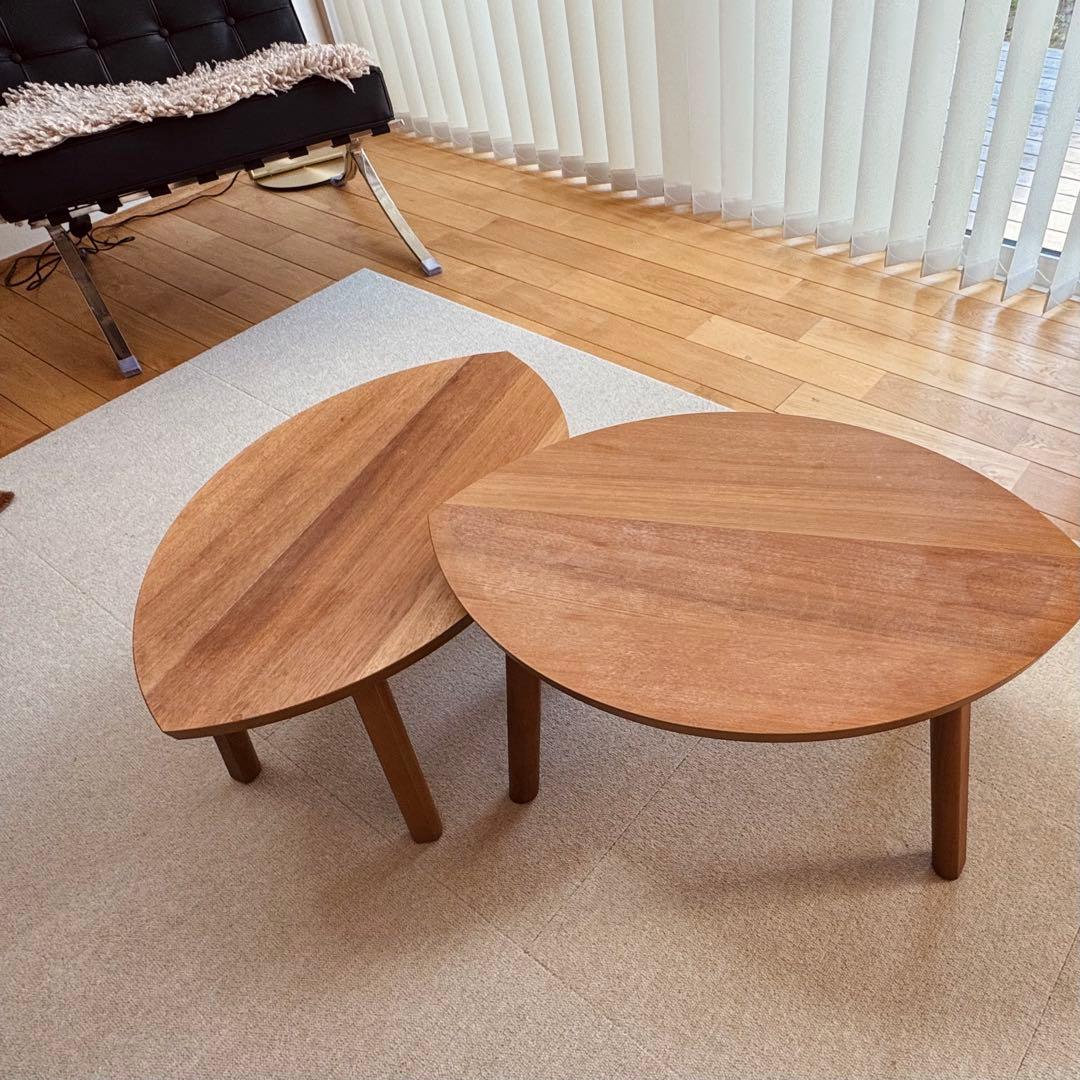【送料無料】IKEA オーバル型　センターテーブル　2点セット　ストックホルム