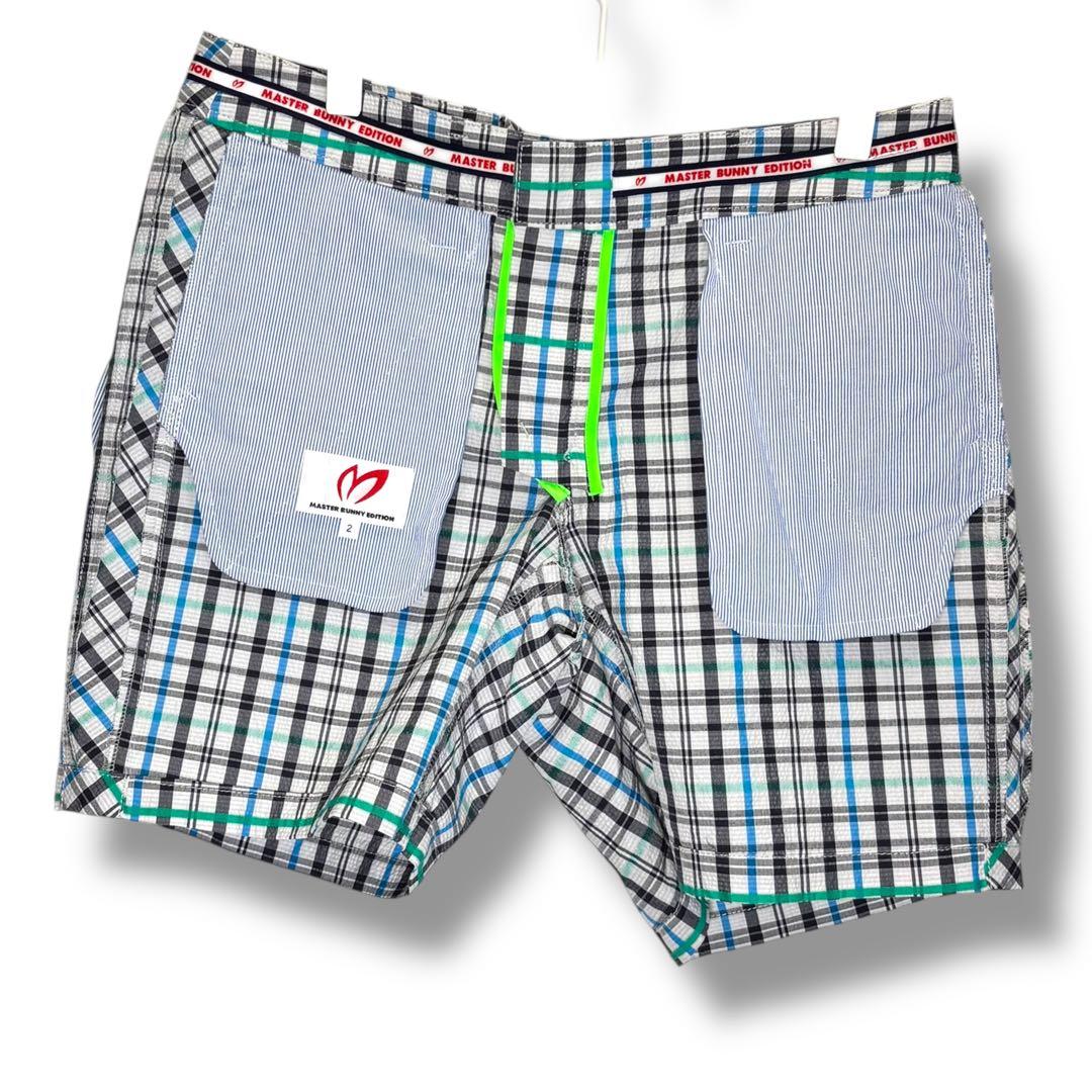 【マスターバニー】チェック柄 ゴルフショートパンツ L マルチカラー 美品