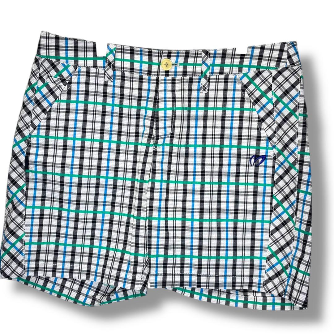【マスターバニー】チェック柄 ゴルフショートパンツ L マルチカラー 美品