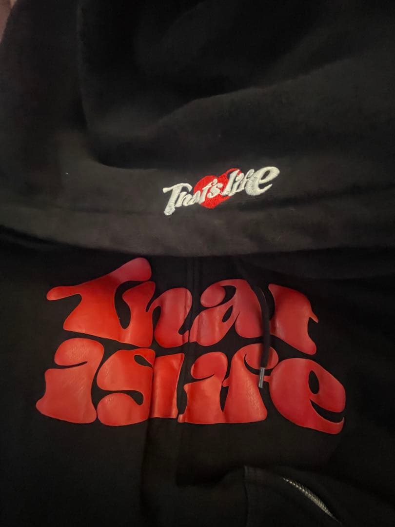 That's Life ジップパーカー 黒