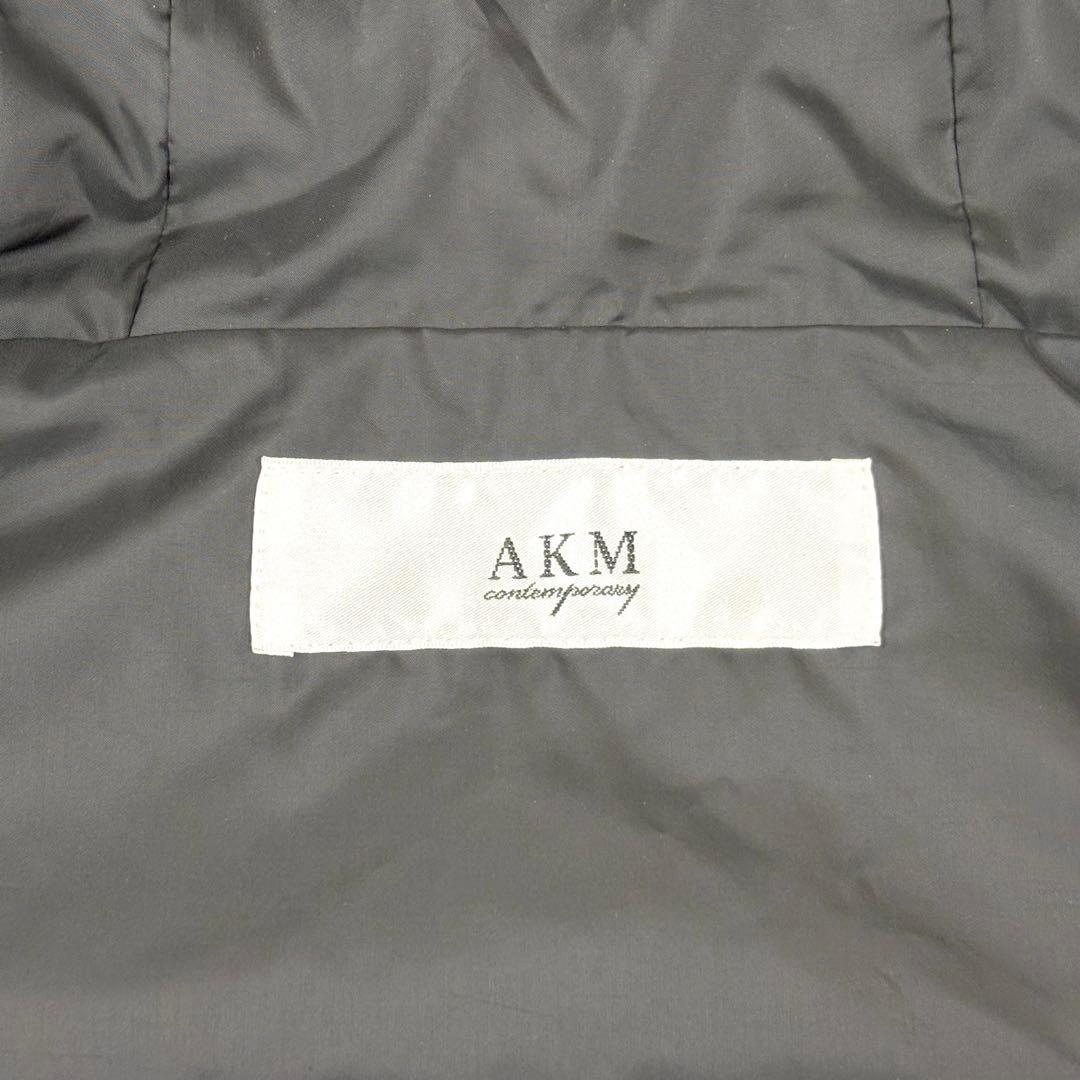 未使用級✨AKM　ダウンベスト　カモフラージュ　迷彩　M　ブラック系