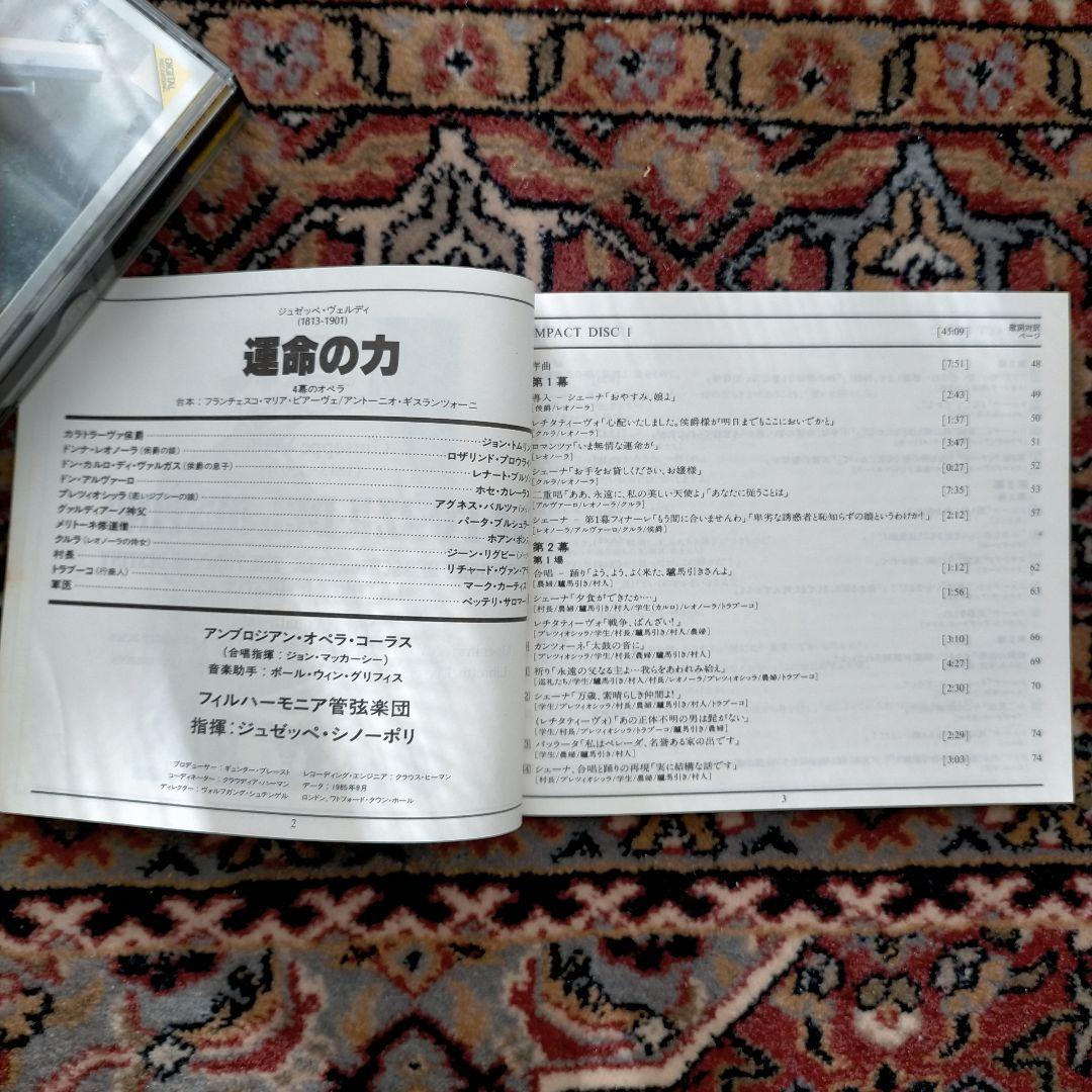 ヴェルディ歌劇 運命の力 シノ－ポリ フィルハーモニー管弦楽団 アンブロジアン